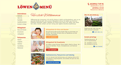 Desktop Screenshot of loewen-menue.de